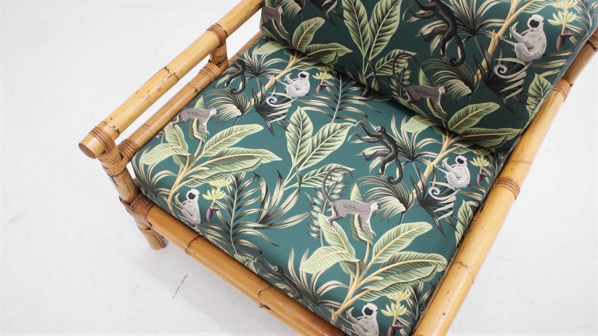 Vintage rattan armchairs Vivai del Sud 1970s , set of 2