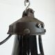 Industrial Black Enamel Bauhaus Pendant Lamp, 1930s