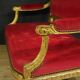 Sofa en velours rouge français antique du 19ème siècle