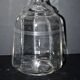 Antique blown glass carafe engraved with fine lines BISTROT 1900