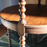 Table d'appoint ronde pieds tournés