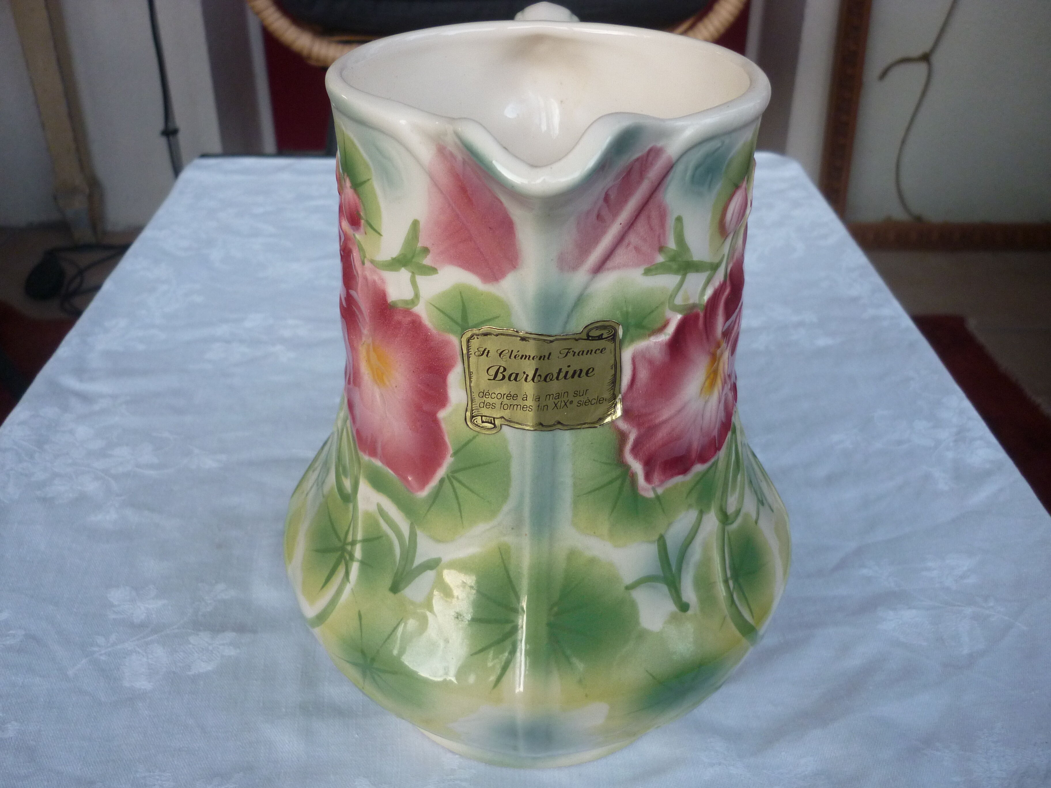 Pitcher in slurry St Clement flowers