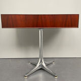 Rare small chest of drawers with 6 drawers, teak wood with chrome-plated base by George Nelson for Herman Miller, USA, 1950s