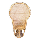 Vintage wicker peacock chair, 1970s