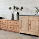 Parisian buffet in raw wood "peach"