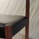 Scandinavian style chair in wood and faux leather - 1960s/70s