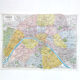 Vintage map 1970 Paris and its neighborhoods