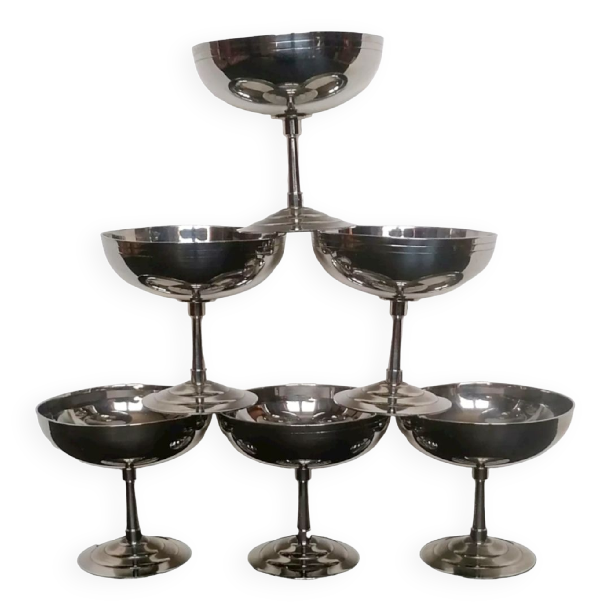 6 coupes à glace Letang Remy inox 18/10