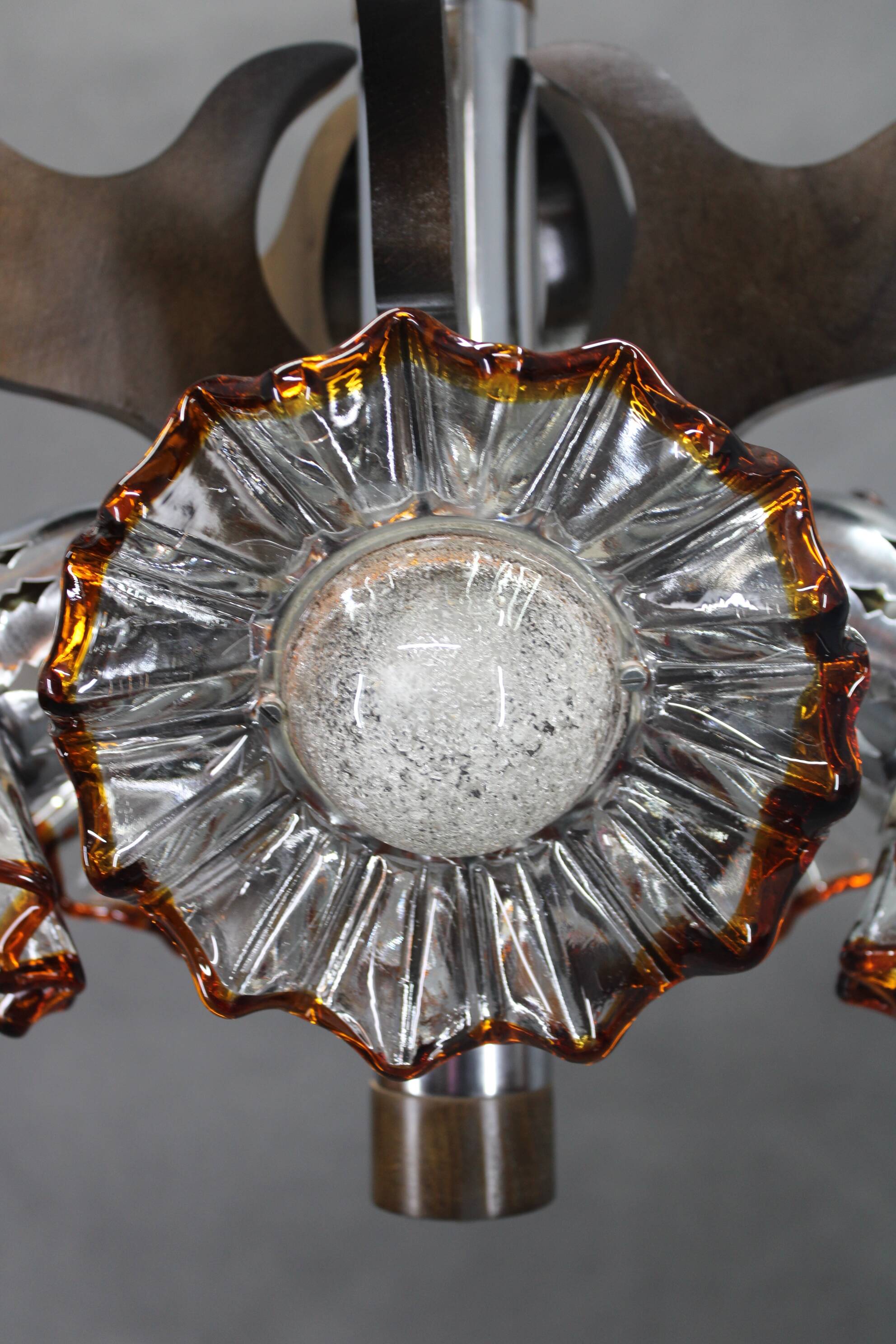 1970s Chandelier with Murano Glass Shades,Italy