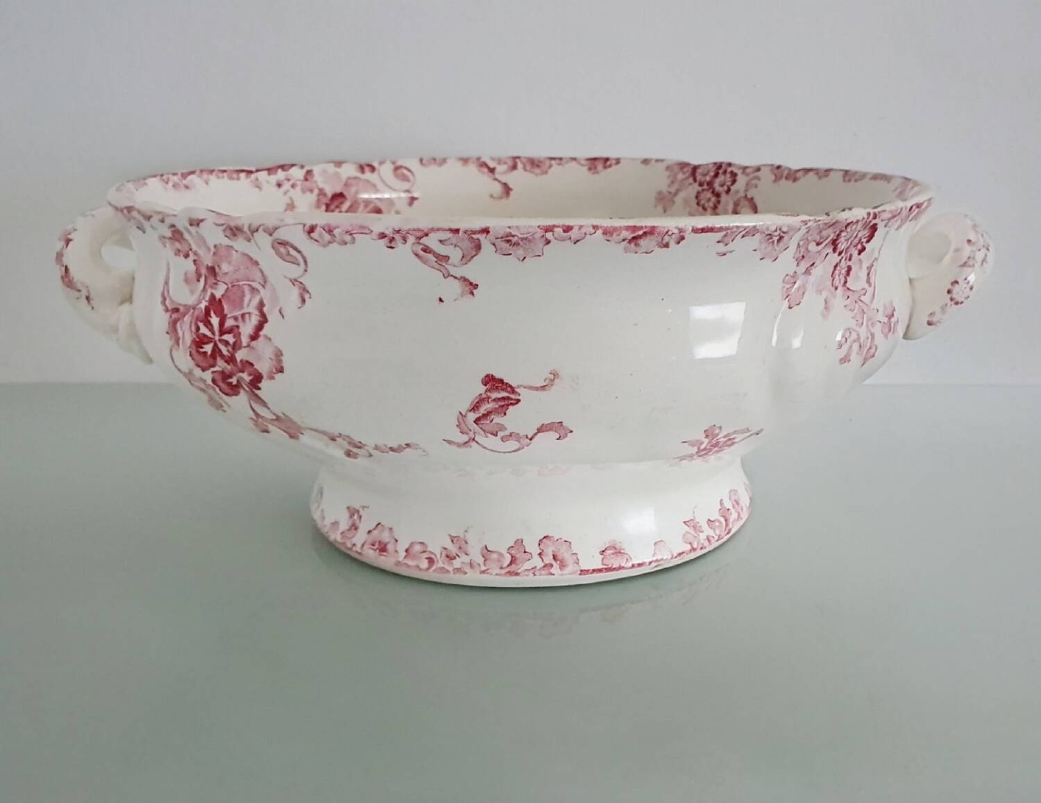 Large salad bowl, Longwy Enamels, Beauvais model - 1930s