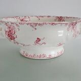Large salad bowl, Longwy Enamels, Beauvais model - 1930s