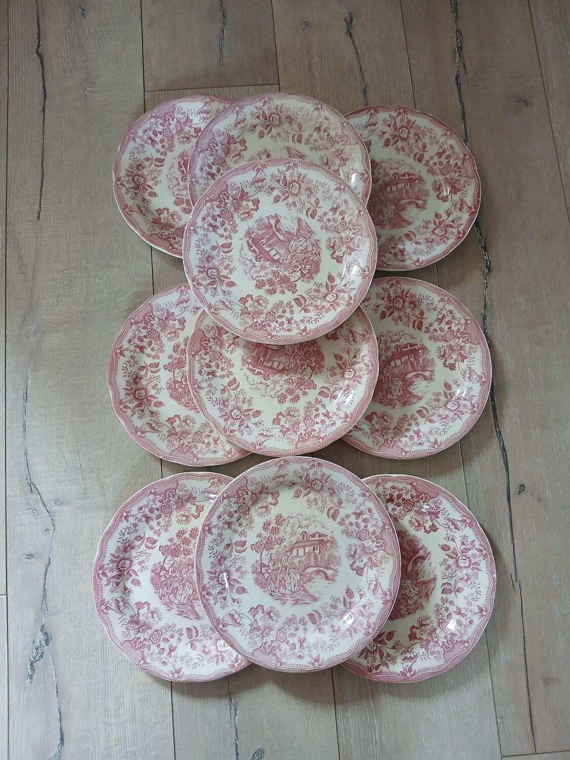 10 antique dinner plates