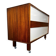 Vintage wooden shop counter on wheels