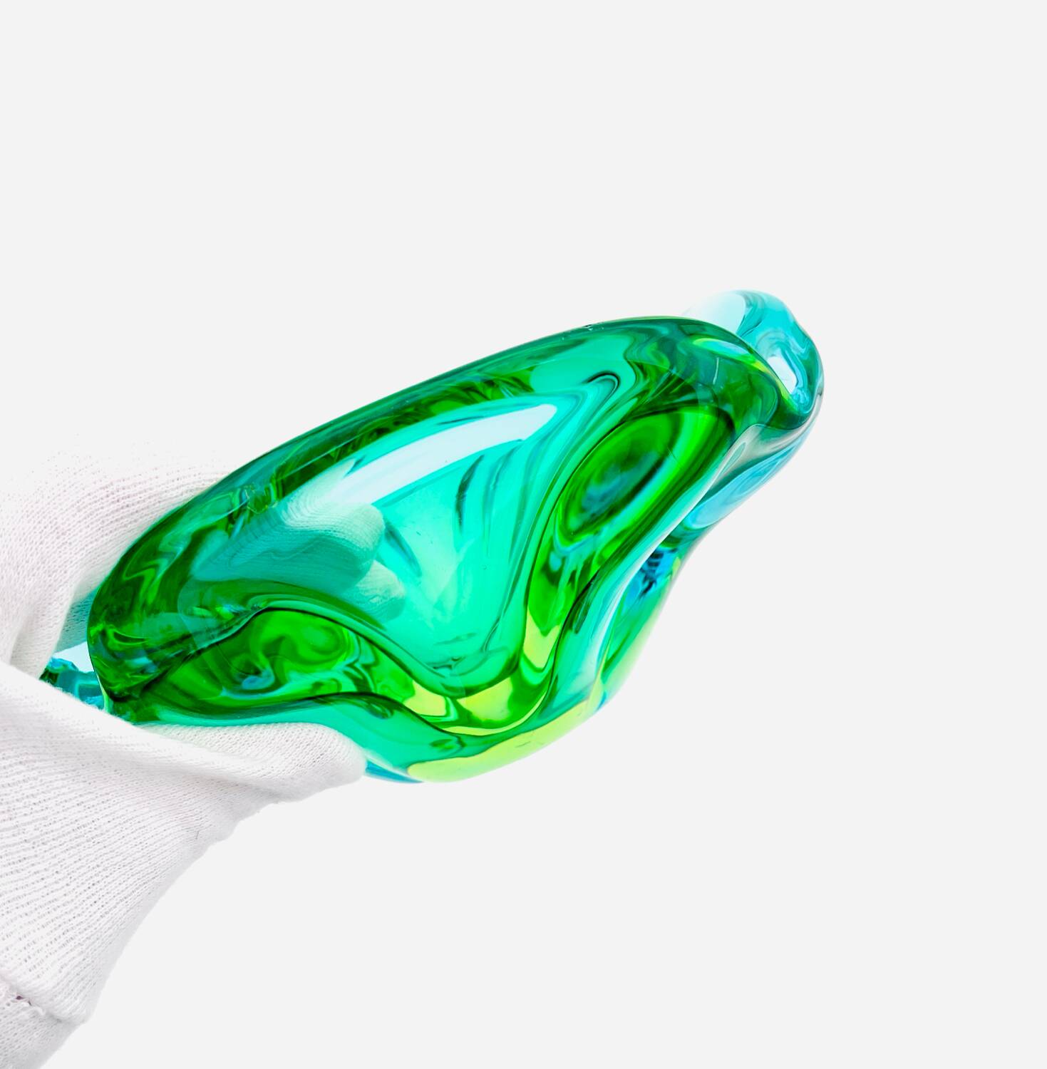 Rare Murano Vide-poche Ouraline Sommerso - Design by Flavio Poli - 1960