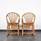 Set of 4 rattan armchairs