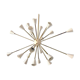 Chandelier Sputnik 24 brass lights white ivory color
