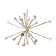 Chandelier Sputnik 24 brass lights white ivory color
