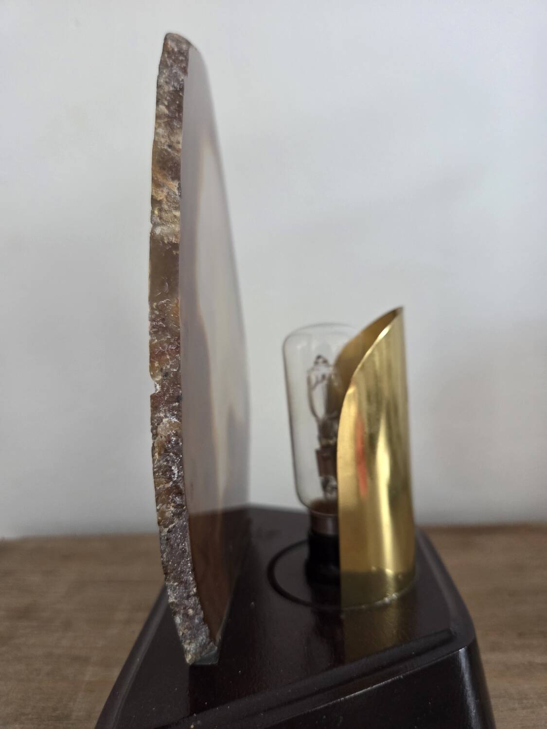 Vintage agate stone lamp