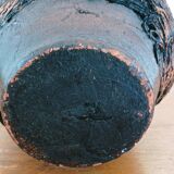 Black varnished terracotta pot
