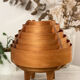 Lampe scandinave vintage en lamelles de bois