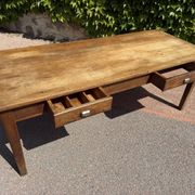 Table de ferme en Chêne 1900 France 2 tiroirs