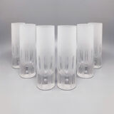 Ice Bucket with 6 Glasses in Hand Cut Lead Crystal by Kristal. Made in Italy 1960