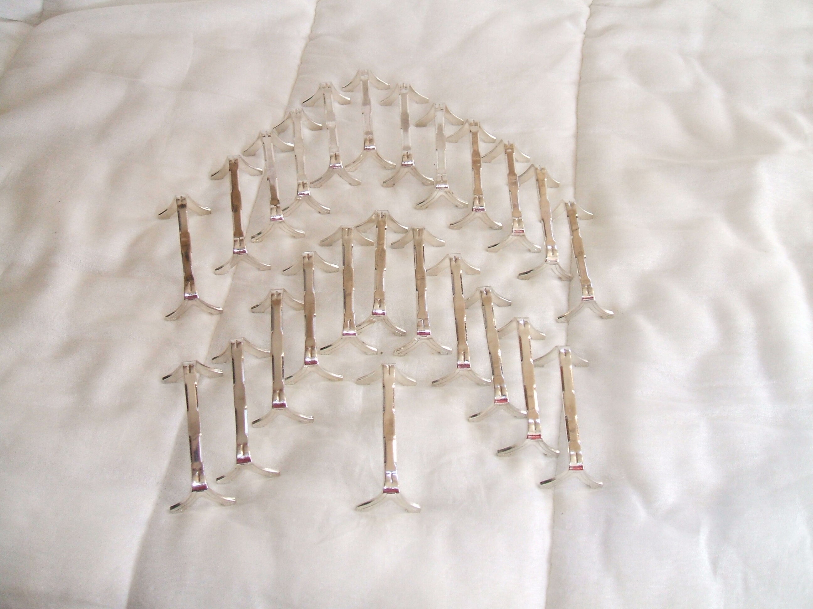 Series of 24 knife holder silver metal ercuis