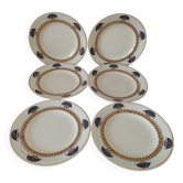 Assiettes Longwy Art Déco