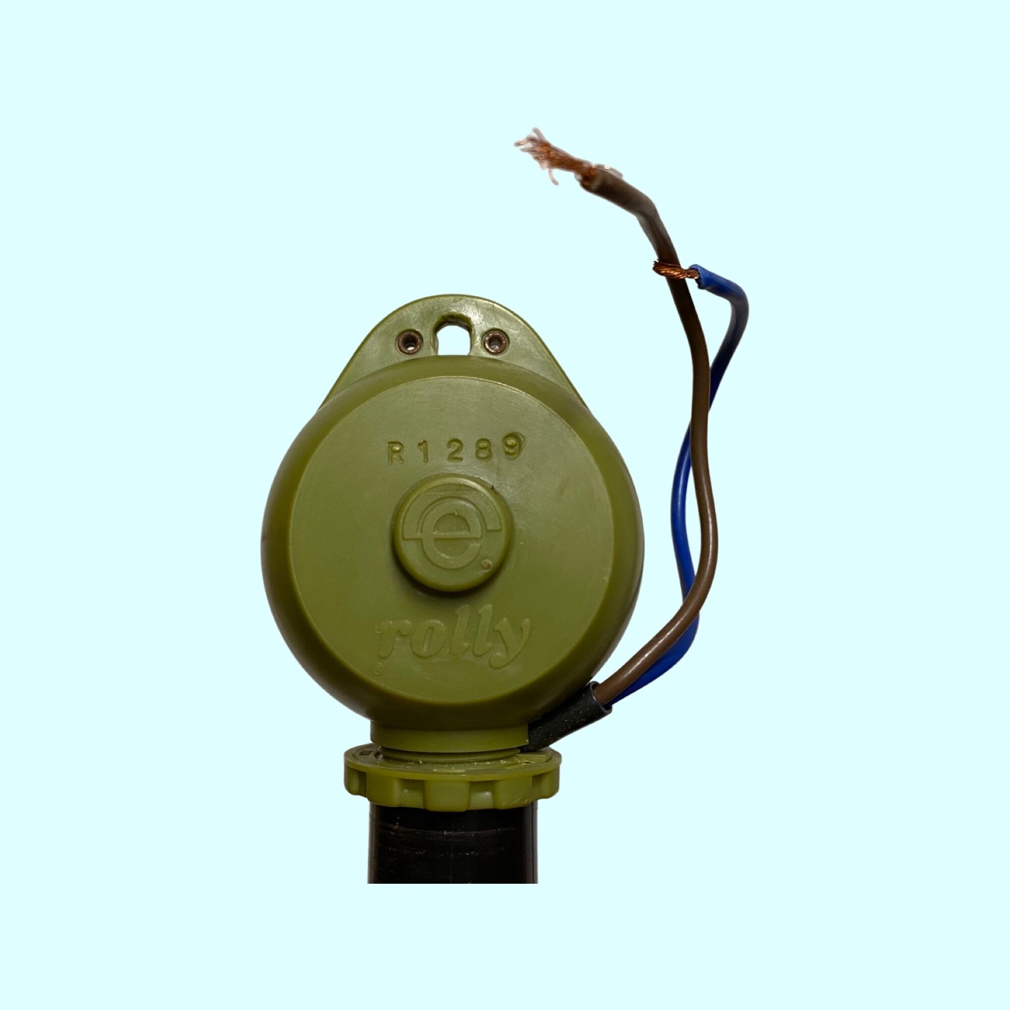 70s Retro Danish Design Creme-White Colored Pendant Light With Adjustable Rolly System | Industrial