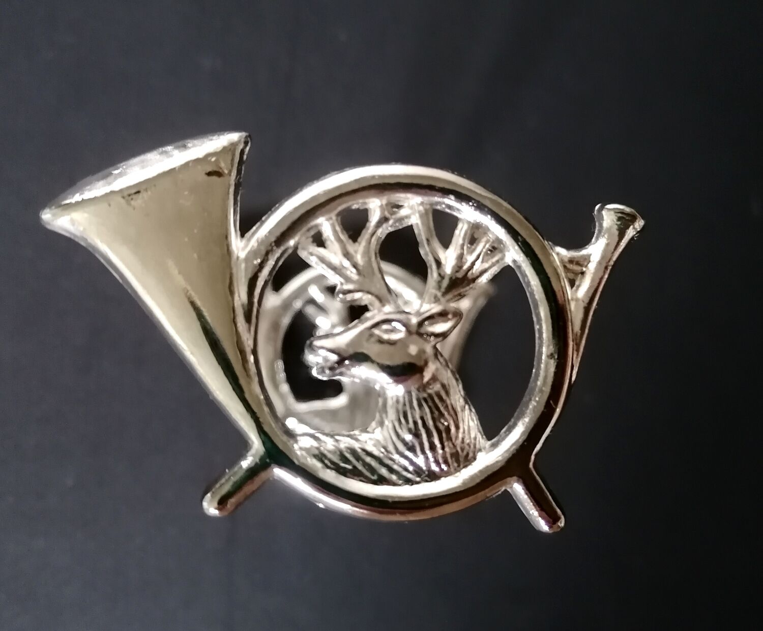 Porte couteau métal argenté chasse