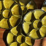Set of 6 Gien oyster plates