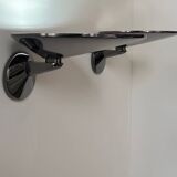 Paire d’appliques vintage, métal chromé, Italie 1970