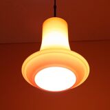 Dark red glass pendant light by Viktor Berndt for Flygsfors Sweden 1960s