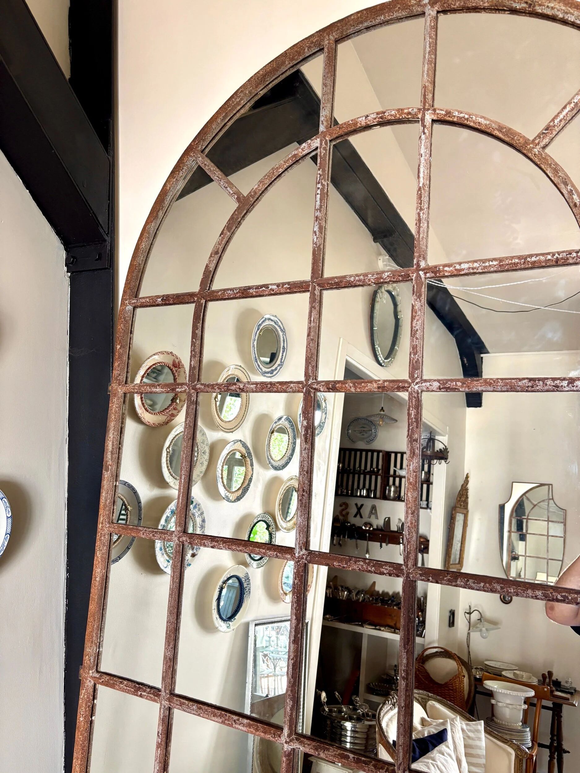 Orangerie mirror in wrought iron ☐ 260 x 130 cm