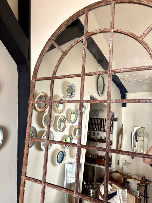 Miroir d'orangerie en fer forgé ☐ 260 x 130 cm