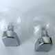 Vintage 70s wall lamps, chrome and bubble glass