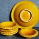 Hollow flat and five cups southern ochre slip 50s