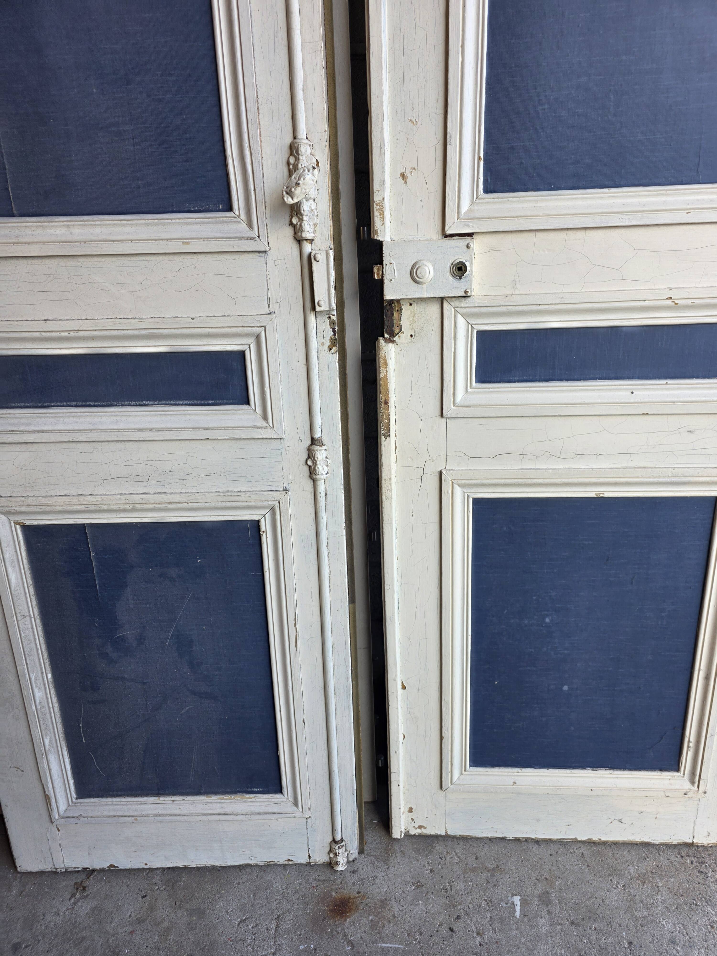 3 paires de portes de séparation du XIXème s.