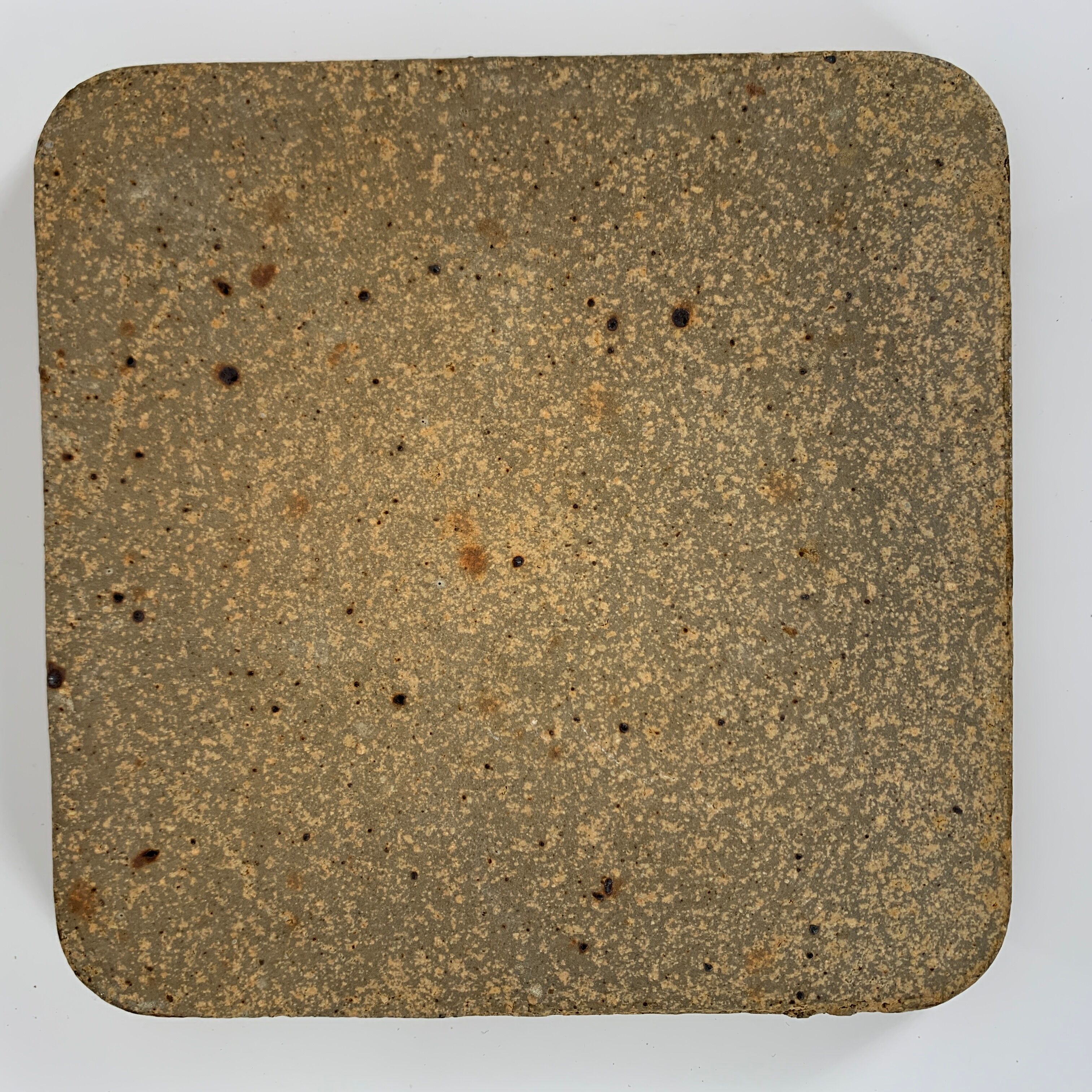 Lot of 5 square plates gres pyrite Pierre Digan La Borne