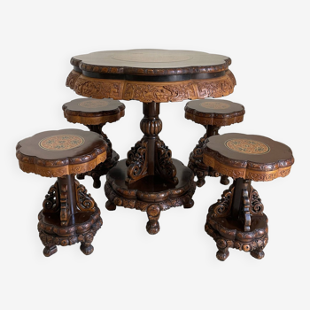 Chinese table and stools