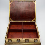 Game box in marble marquetry and hard stones, late nineteenth