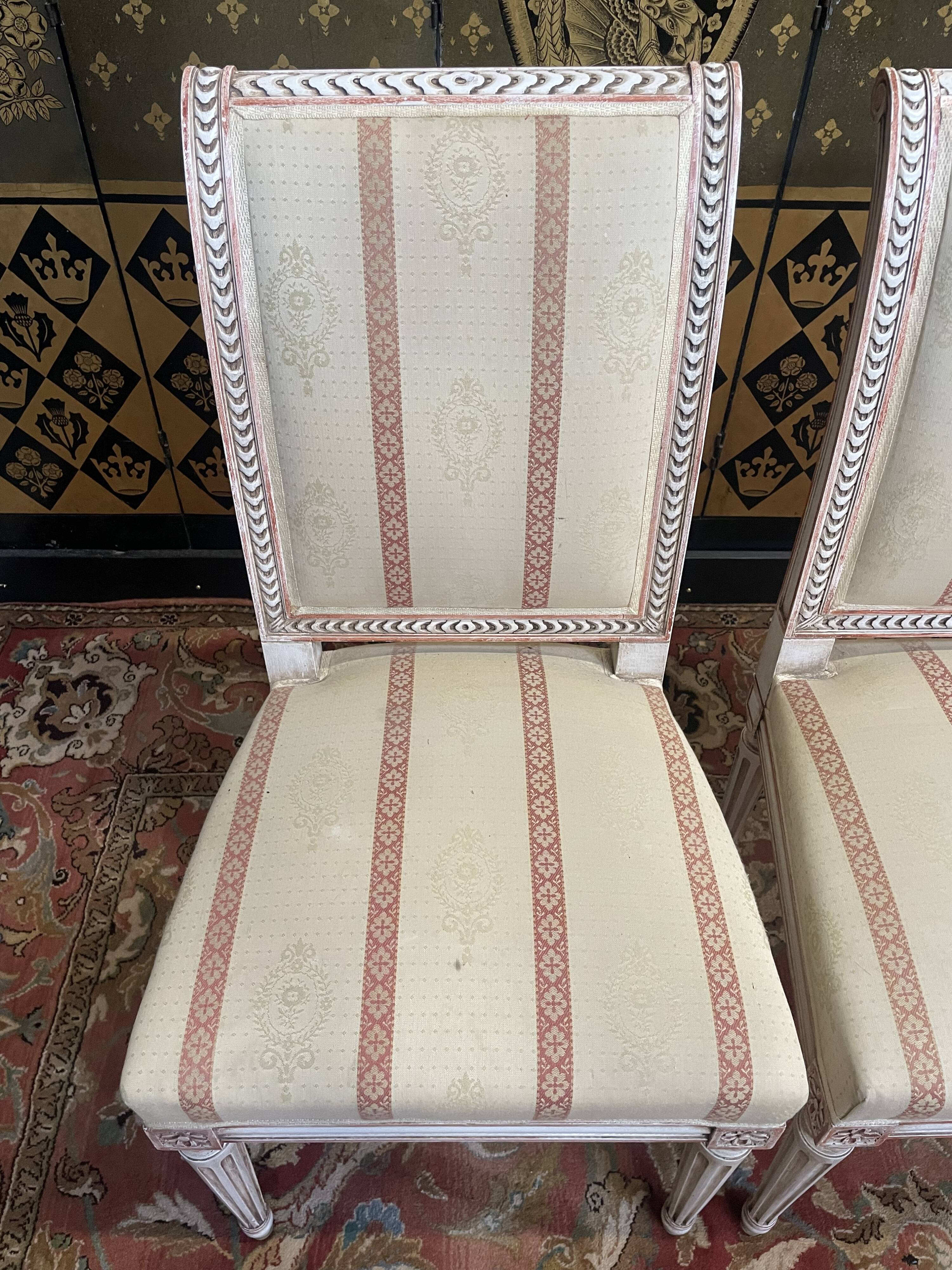 Suite of 4 Louis XVI style chairs