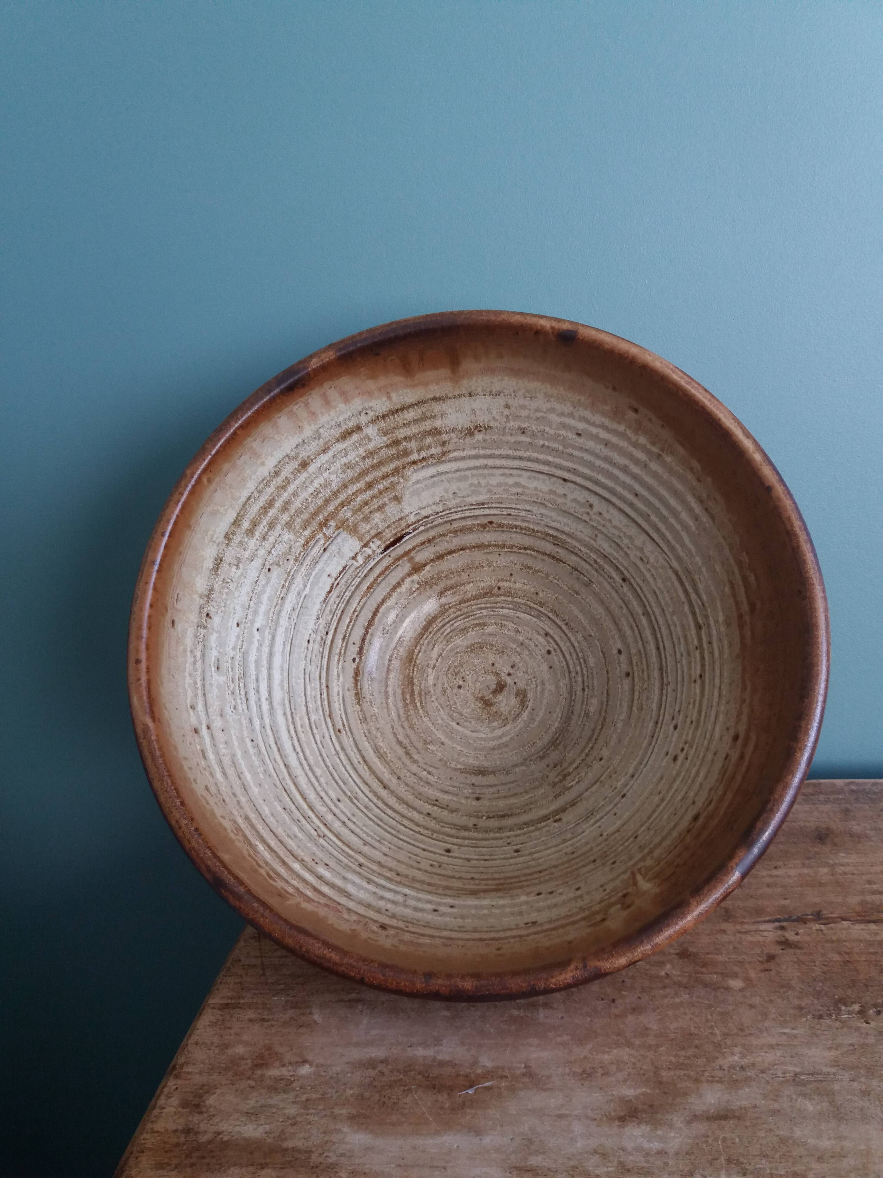 Stoneware salad bowl from Puisaye Jean-Pierre Prud'homme