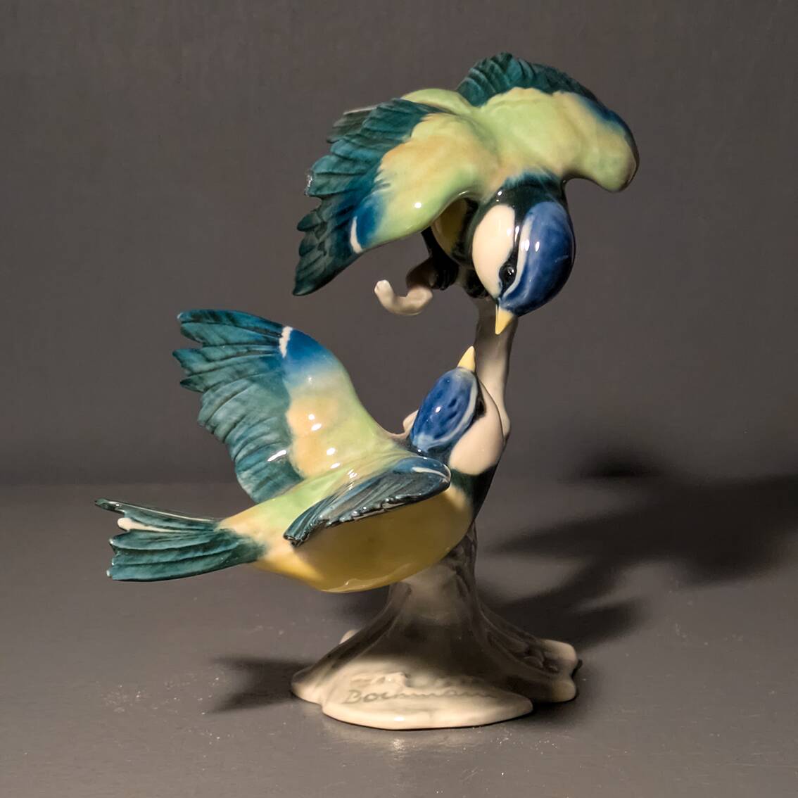 Porcelain figurine of tits by Gerhard Bochmann for AK Kaiser