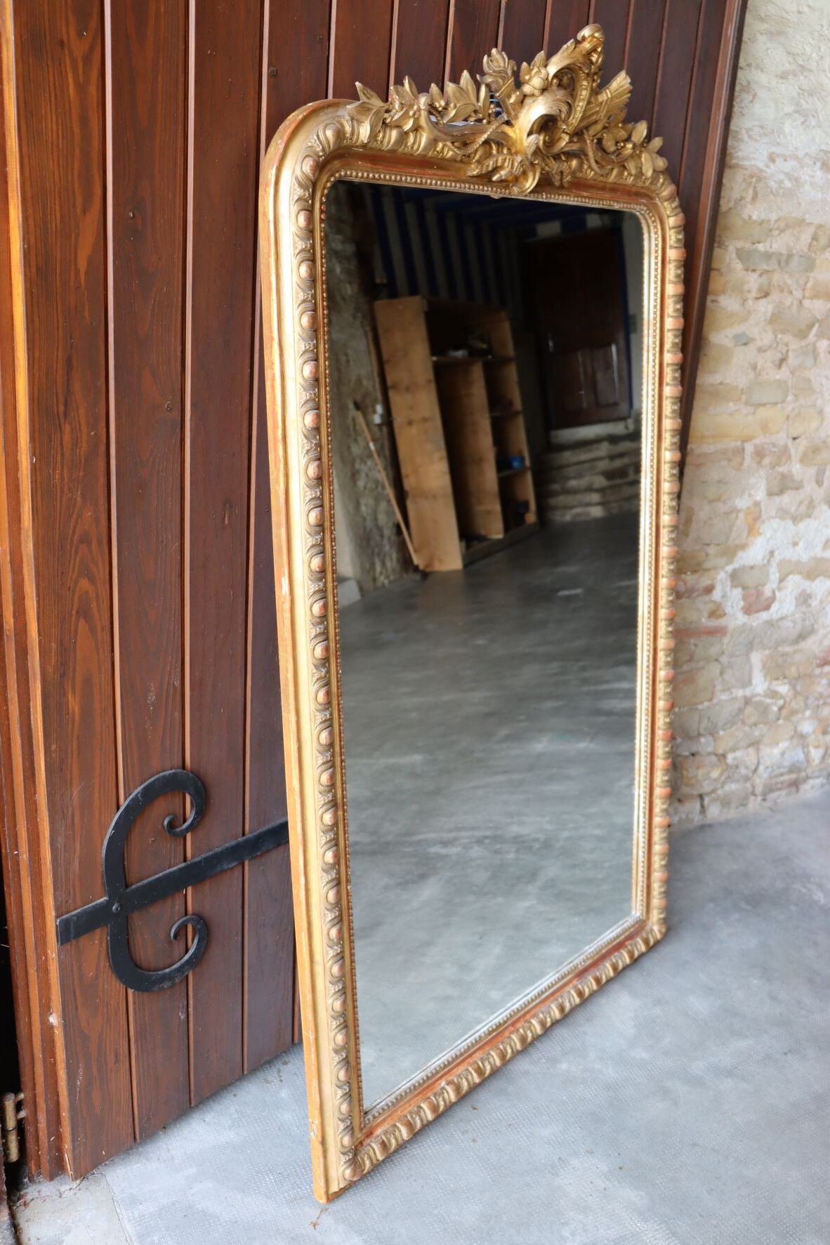 Mirror Louis Philippe gilded, 166 x 100 cm