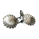 Old beggar in silver bronze