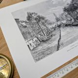 Utrecht, Netherlands, Vintage engraving, printed in 1879.