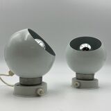 Set of 2 Eyeball wall lamps - Reggiani - 60s,  space age design desk lamp