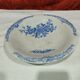 old earthenware fruit bowl - blue floral decoration