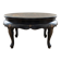 Asian coffee table in Chinese style made of black and gold lacquered wood.